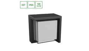 Spectrum voor de installateur: Betaalbare kwaliteit en veelzijdige LED-oplossingen LED Wandlamp Verto Square Edge – 10W – 1200 Lumen – CCT 2700K/4000K/6000K – 230V – IP65 – 120 lm/W – 160/120° Bundel – Zwart – Opbouwmontage – 2 Jaar Garantie