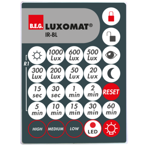 Wieland BEG Sensor Bewegingsmelder SB02BL2.010 Toebehoren | Afstandbediening - IR-BL 93055