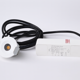 LCB LED Europe  Dimbare LED Inbouwspot IP65 - 42MM Wit - Nis Veranda mini - 3W 240Lm - 2700K 927 Warm Wit | TRIAC DIM - Zaagmaat 28MM