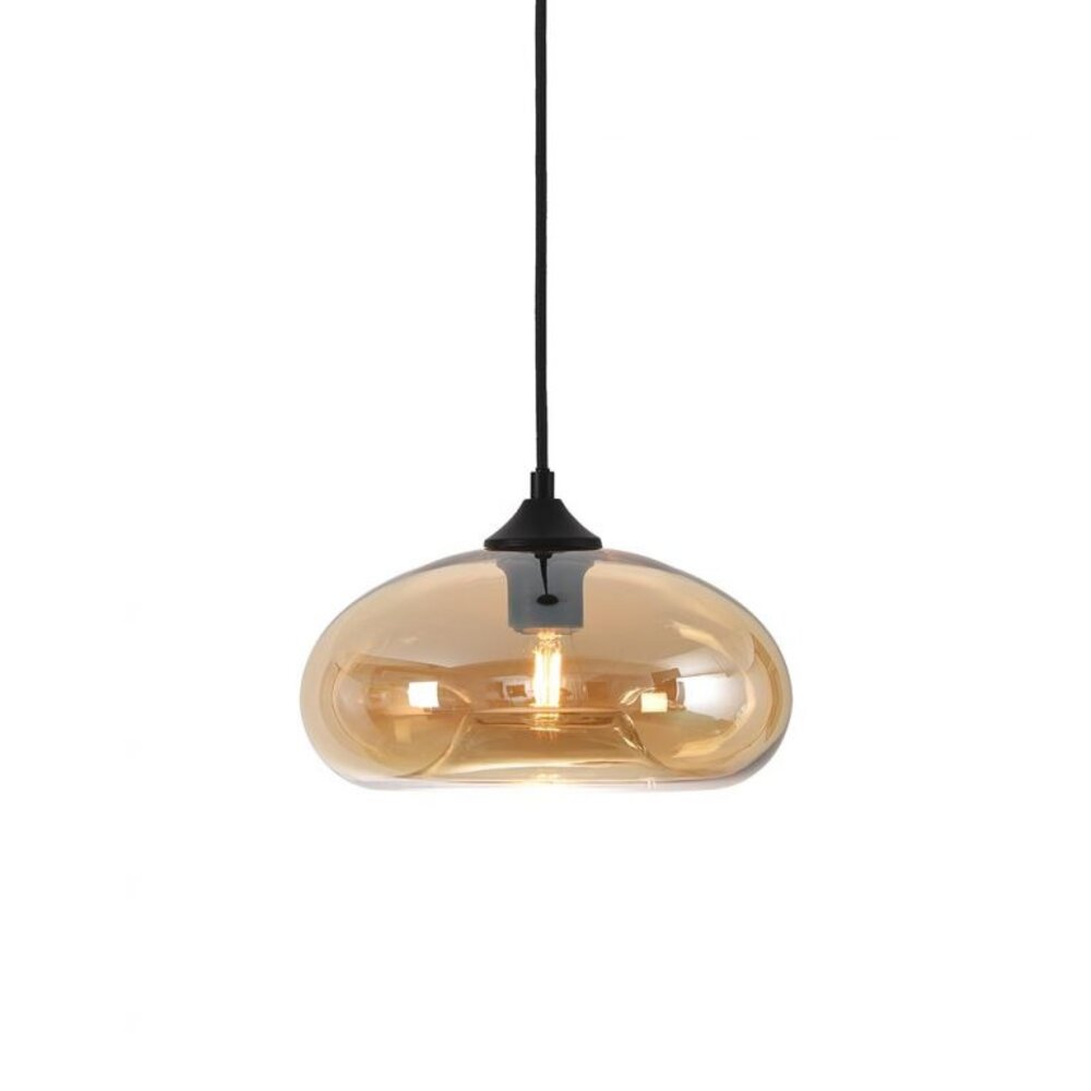 LED Hanglamp Pendel E27 - PARADISE Amber  - 1-Lichts - 28x14cm | E27 Fitting - HL PARADISE AM