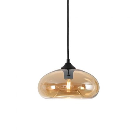 LED Hanglamp Pendel E27 - PARADISE Amber  - 1-Lichts - 28x14cm | E27 Fitting - HL PARADISE AM