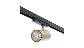Dimbare 3-Fase Railspot - Goud Messing - 30-10W 2700-900Lm  | TRIAC DIM - 2700K/3000K/4000K Multi Color & Lumen Switch