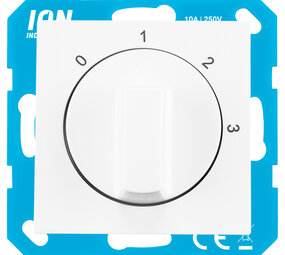 ION INDUSTRIES ION Industries V1/J1 3-Standenschakelaar Inbouw met Nul – Alpin Wit