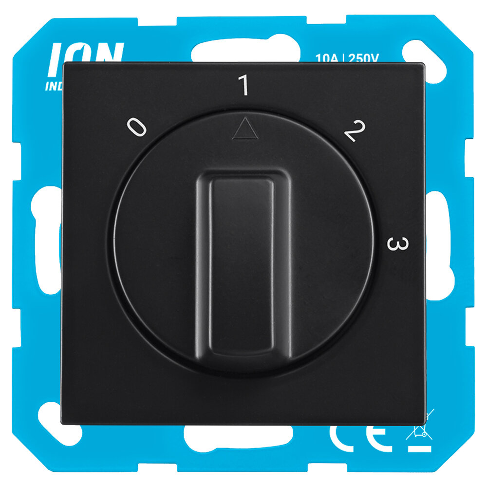 ION INDUSTRIES ION Industries V1/J1 3-Standenschakelaar Inbouw met Nul – Zwart ION INDUSTRIES ION Industries V1/J1 3-Standenschakelaar Inbouw met Nul – Zwart