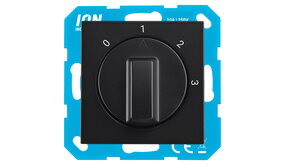 ION INDUSTRIES ION Industries V1/J1 3-Standenschakelaar Inbouw met Nul – Zwart ION INDUSTRIES ION Industries V1/J1 3-Standenschakelaar Inbouw met Nul – Zwart