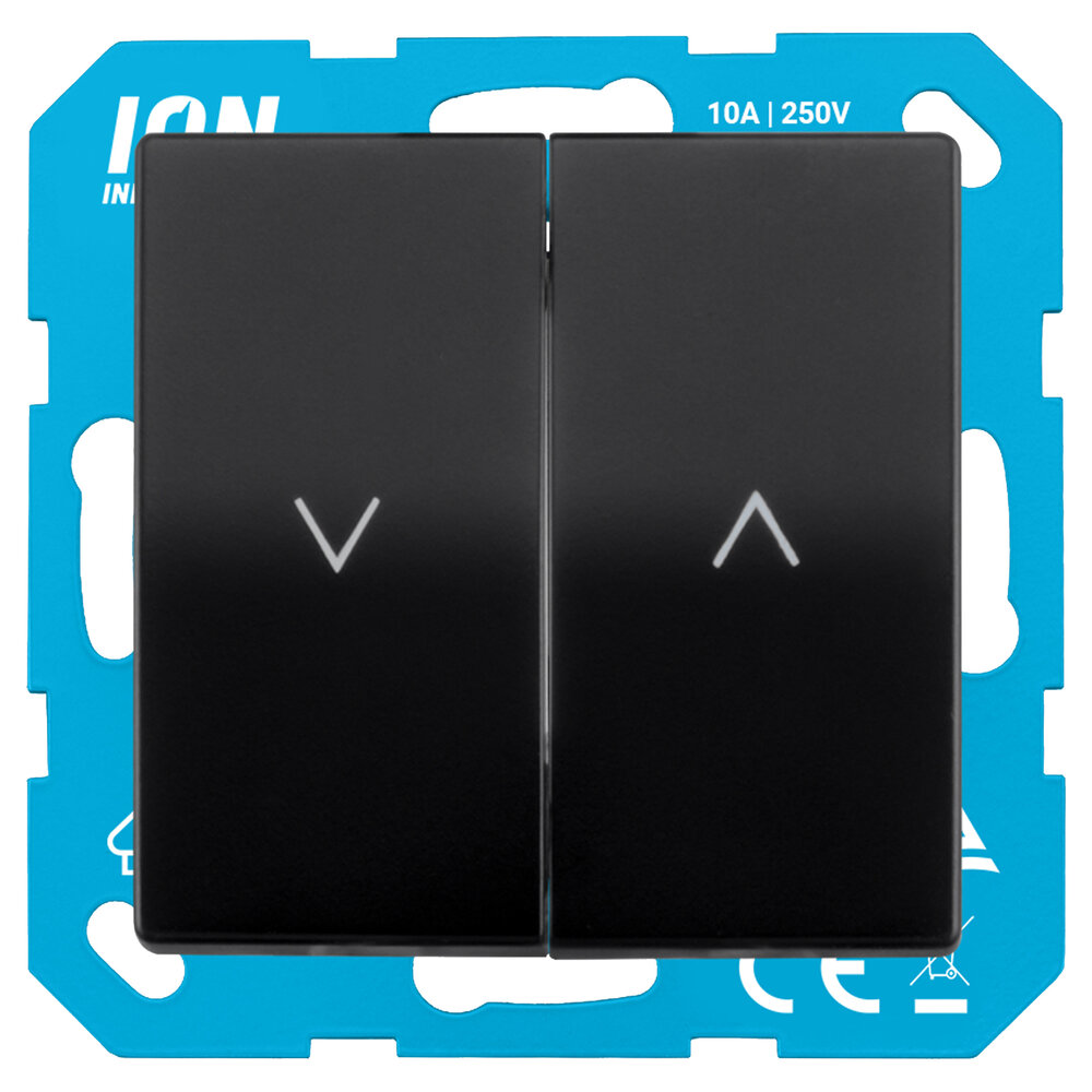 ION INDUSTRIES ION Industries V1/J1 Jaloezieschakelaar Inbouw – Mat Zwart ION INDUSTRIES ION Industries V1/J1 Jaloezieschakelaar Inbouw – Mat Zwart