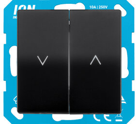 ION INDUSTRIES ION Industries V1/J1 Jaloezieschakelaar Inbouw – Mat Zwart