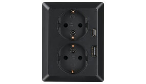 ION INDUSTRIES ION Industries V1/J1 Contactdoos Inbouw 2-voudig met Randaarde & USB A/C – Zwart ION INDUSTRIES ION Industries V1/J1 Contactdoos Inbouw 2-voudig met Randaarde & USB A/C – Zwart