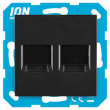ION INDUSTRIES ION Industries V1/J1 Contactdoos Inbouw TV/CAT6 Recht – Mat Zwart