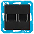 ION Industries V1/J1 Contactdoos Inbouw TV/CAT6 Recht – Mat Zwart