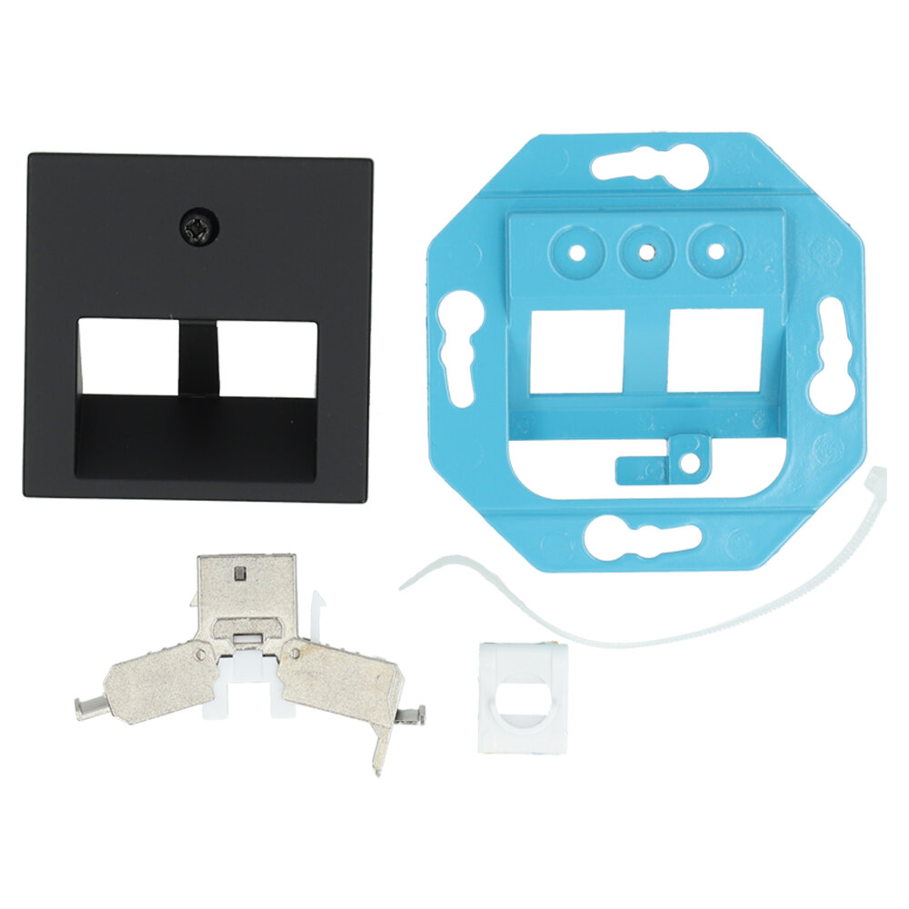 ION INDUSTRIES ION Industries V1/J1 Contactdoos Inbouw UTP 2× CAT6 30° – Zwart ION INDUSTRIES ION Industries V1/J1 Contactdoos Inbouw UTP 2× CAT6 30° – Zwart