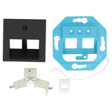 ION INDUSTRIES ION Industries V1/J1 Contactdoos Inbouw UTP 2× CAT6 30° – Zwart