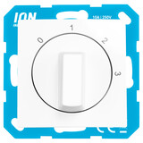 ION INDUSTRIES ION Industries E1 3-Standenschakelaar Inbouw met Nul – Alpin Wit