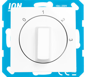ION INDUSTRIES ION Industries E1 3-Standenschakelaar Inbouw met Nul – Alpin Wit