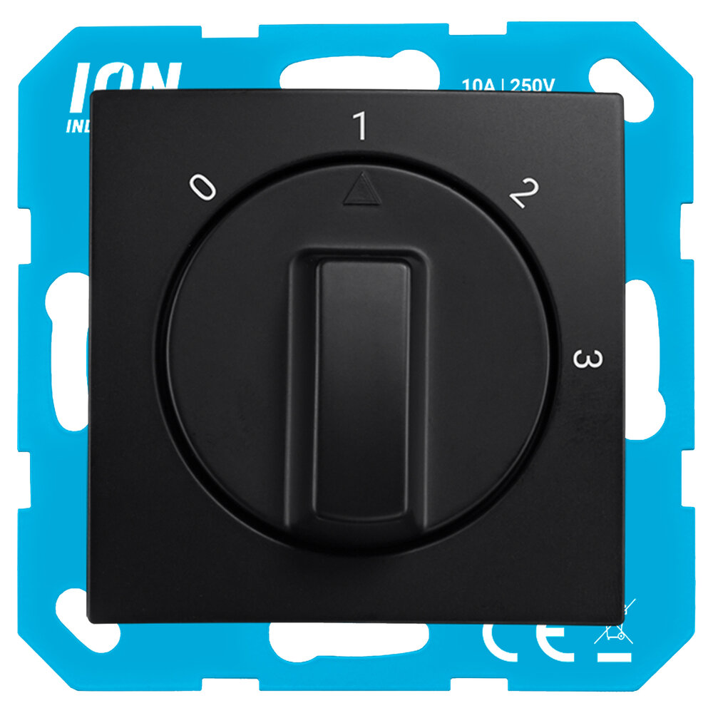 ION INDUSTRIES ION Industries E1 3-Standenschakelaar Inbouw met Nul – Mat Zwart ION INDUSTRIES ION Industries E1 3-Standenschakelaar Inbouw met Nul – Mat Zwart