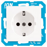 ION INDUSTRIES ION Industries E1 Contactdoos Inbouw 1-voudig met Randaarde – Alpin Wit