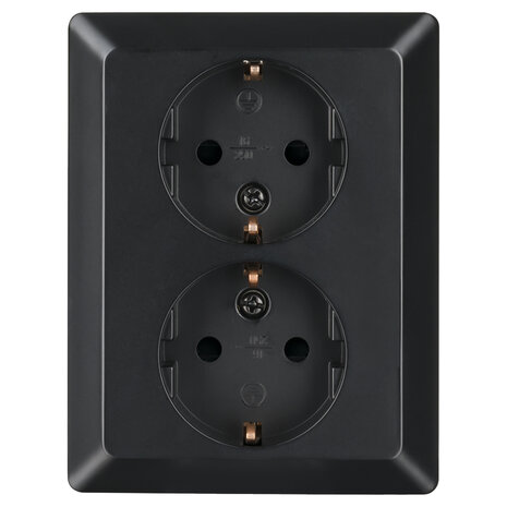 ION INDUSTRIES ION Industries E1 Contactdoos Inbouw 2-voudig met Randaarde – Mat Zwart ION INDUSTRIES ION Industries E1 Contactdoos Inbouw 2-voudig met Randaarde – Mat Zwart