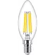 Philips LED Verlichting | Officieel distributeur Dimbare LED Filament Kaarslamp E14 B35 - 3.7W 470Lm - 2700K 927 Warm Wit | TRIAC DIM - Helder glas - LEDcandle - Vervangt 40W