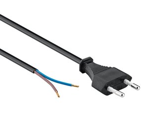 LCB LED Europe  Aansluitstekker Zwart | 1.5Meter - Europlug 2x0.75MM