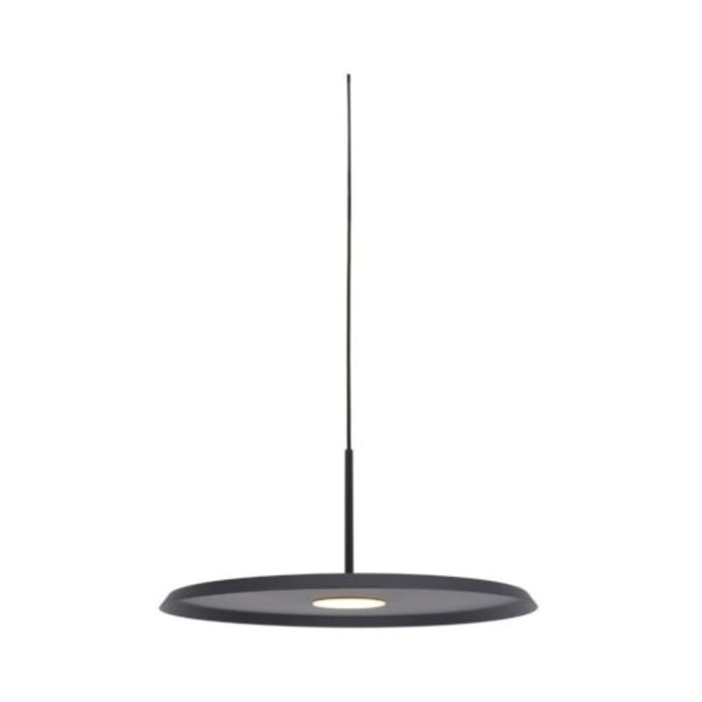 Artdelight Dimbare LED Hanglamp Pendel - OSORNO Matt Zwart - 7W 960Lm - 2700K 927 Warm Wit | TRIAC DIM - 1-Lichts - 35x17cm