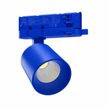 Spectrum voor de installateur DALI Dimbare LED 3F Railspot - Artemida Mini - 20-6W 1700-600Lm Multi Lumen Switch - 3000K 930 Warm Wit | Koraalblauw RAL5005 - 3-Fase Universeel - DALI-2