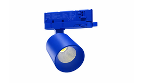 Spectrum voor de installateur DALI Dimbare LED 3F Railspot - Artemida Mini - 20-6W 1700-600Lm Multi Lumen Switch - 3000K 930 Warm Wit | Koraalblauw RAL5005 - 3-Fase Universeel - DALI-2