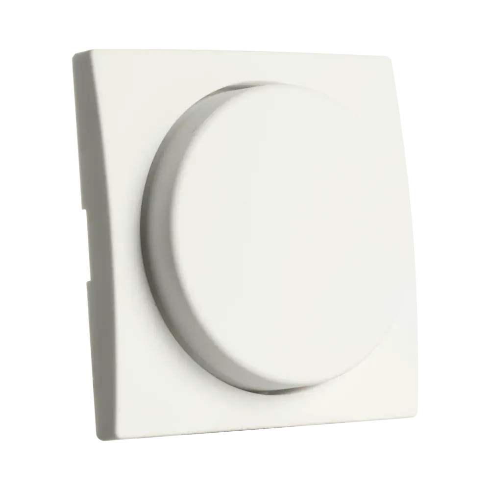 ION INDUSTRIES ION Dimmer Knop - Centraalplaat Dimmerknop Enkelvoudig  - 55 x 55 mm - Alpine Mat Wit -  V1/J1  - Type 20.302.315