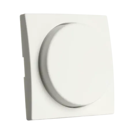 ION INDUSTRIES ION Dimmer Knop - Centraalplaat Dimmerknop Enkelvoudig  - 55 x 55 mm - Alpine Mat Wit -  V1/J1  - Type 20.302.315