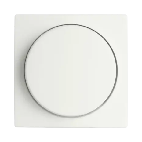 ION INDUSTRIES ION Dimmer Knop - Centraalplaat Dimmerknop Enkelvoudig  - 55 x 55 mm - Alpine Mat Wit -  V1/J1  - Type 20.302.315