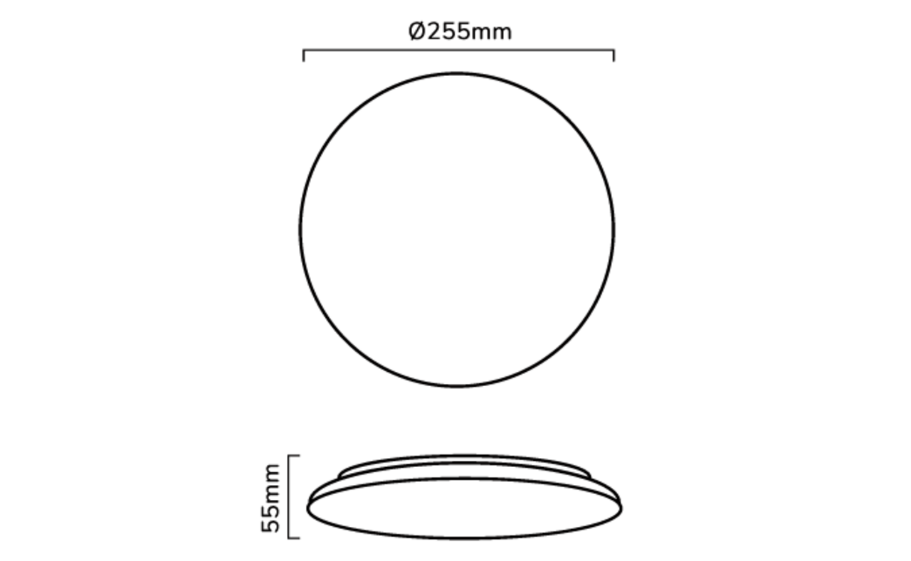LED Plafondlamp Lite V1 Wit 12 | 960lm 4000K-840 | IP44 260mmx52mm