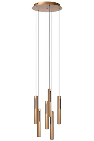 Lucide Lucide GRIFFITH - Hanglamp - Ø 38 cm - LED Dimb. - CCT - 6x6W 2700K/4000K - Brons | Premium