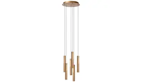 Lucide Lucide GRIFFITH - Hanglamp - Ø 38 cm - LED Dimb. - CCT - 6x6W 2700K/4000K - Brons | Premium