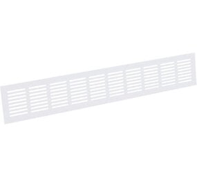 ALU Plintrooster 800x80mm Wit – Aluminium Ventilatierooster voor Plint