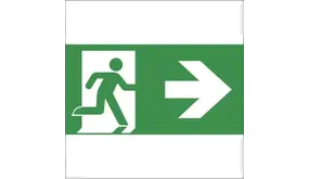 VanLien Noodverlichting: Vluchtwegsignalering  voor de installateur Van Lien Noodverlichting Pictogramsticker – Vluchtweg Rechts
