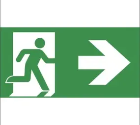 VanLien Noodverlichting: Vluchtwegsignalering  voor de installateur Van Lien Noodverlichting Pictogramsticker – Vluchtweg Rechts