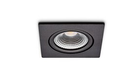 LED-inbouwspot Trento Zwart 5W Dimbaar IP54 – 450lm, 2700K, 75mm zaagmaat