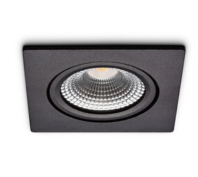 LED-inbouwspot Trento Zwart 5W Dimbaar IP54 – 450lm, 2700K, 75mm zaagmaat