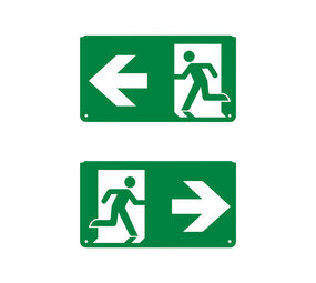 Ledvance Zakelijk: Professionele LED Verlichting & Armaturen LED Noodverlichting armatuur Toebehoren - Pictogram vluchtroute aanduiding | Pijl Links & Recht