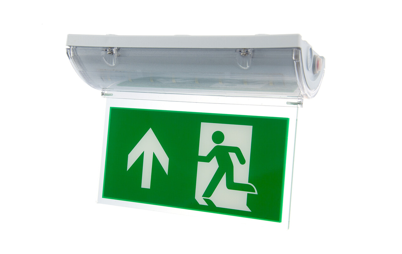 Macbright LED Noodverlichting Opbouw armatuur IP65 - Transparant - 4W 320Lm 4000K | Zelftest -KENT  N/N PT IP65 Incl. Plexiplaat