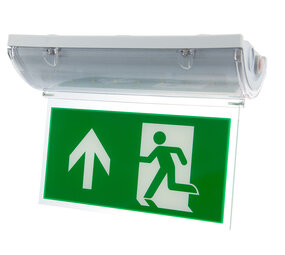 Macbright LED Noodverlichting Opbouw armatuur IP65 - Transparant - 4W 320Lm 4000K | Zelftest -KENT  N/N PT IP65 Incl. Plexiplaat