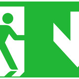 Macbright LED Noodverlichting armatuur KENT Toebehoren - Pictogram vluchtroute aanduiding | Pijl Omlaag - Down