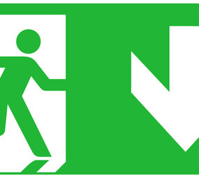 Macbright LED Noodverlichting armatuur KENT Toebehoren - Pictogram vluchtroute aanduiding | Pijl Omlaag - Down