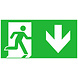 Macbright LED Noodverlichting armatuur KENT Toebehoren - Pictogram vluchtroute aanduiding | Pijl Omlaag - Down