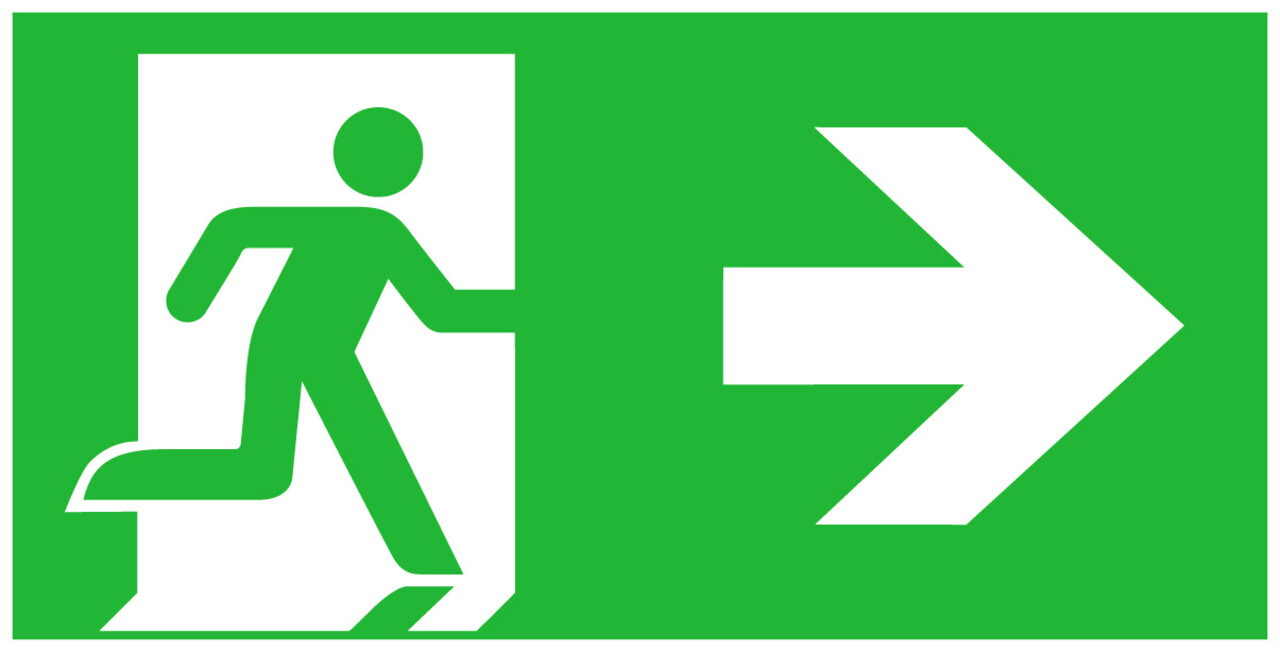 Macbright LED Noodverlichting armatuur Toebehoren - Pictogram vluchtroute aanduiding | Pijl Rechts