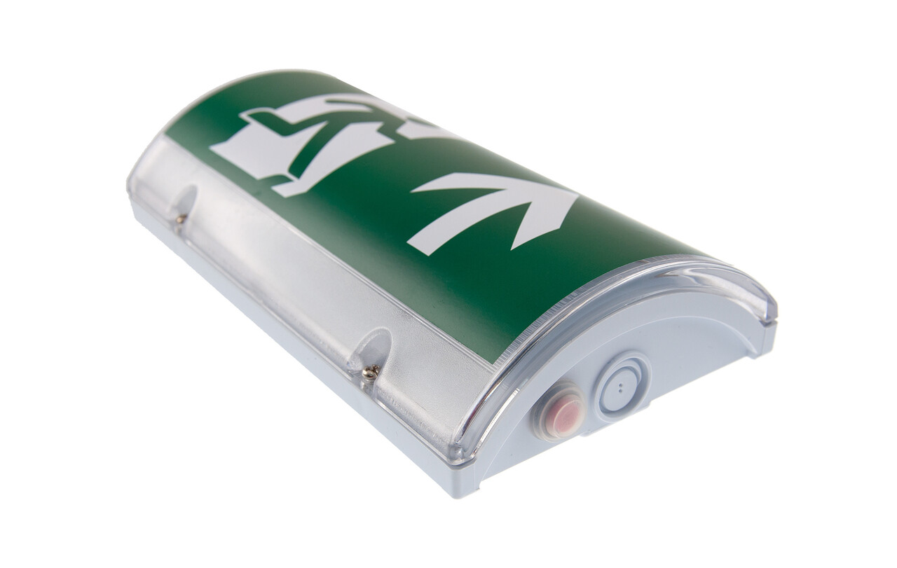 Macbright LED Noodverlichting Opbouw IP65 - KENT Portiek Transparant - 4W 320Lm 4000K | Zelftest - Incl Picto Stickers