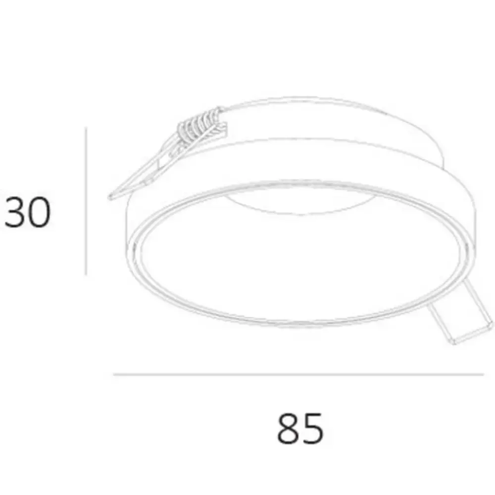 Inbouwspot armatuur IP20 - Rond Malmo 85MM - Licht Brons - Verzonken 1-Lichts | GU10 Fitting - Zaagmaat 75MM