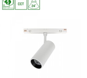 Spectrum voor de installateur Dimbare LED Railspot 48V - Mat Wit Medium - 10W 800Lm | Tunable White 2700-6500K | Zigbee 3.0 - Shift Magnetisch