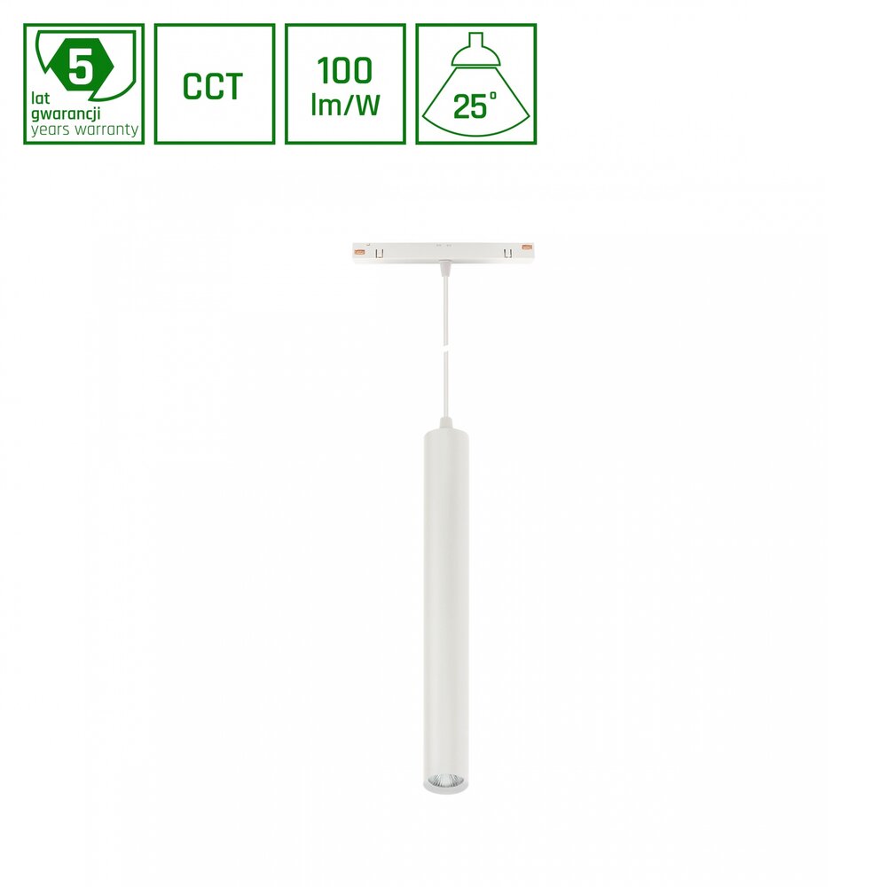 Spectrum voor de installateur LED 48V Dimbare Magnetische - Hangit - 12W  1150Lm | Tunable White 2700-6500K | Zigbee 3.0 Shift systeem | 40X297mm |  5 jaar