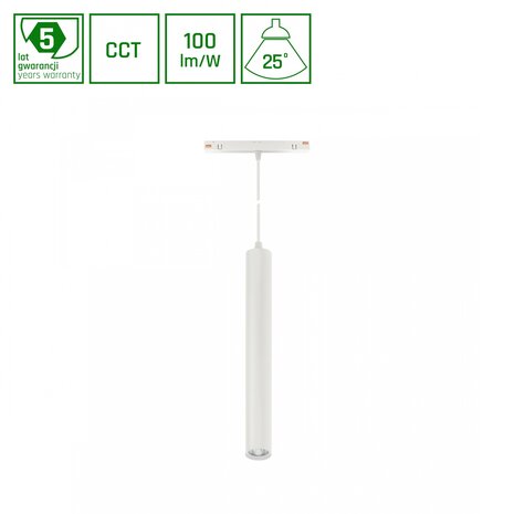 Spectrum LED 48V Dimbare Magnetische - Hangit - 12W  1150Lm | Tunable White 2700-6500K | Zigbee 3.0 Shift systeem | 40X297mm |  5 jaar