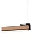 Lucide Dimbare Bureaulamp  Pendel - 150cm - 36W 2450Lm - 2CCT 2700- 4000K 927-940 - BRAGA Donker brons Koffie | Handbewegingssensor